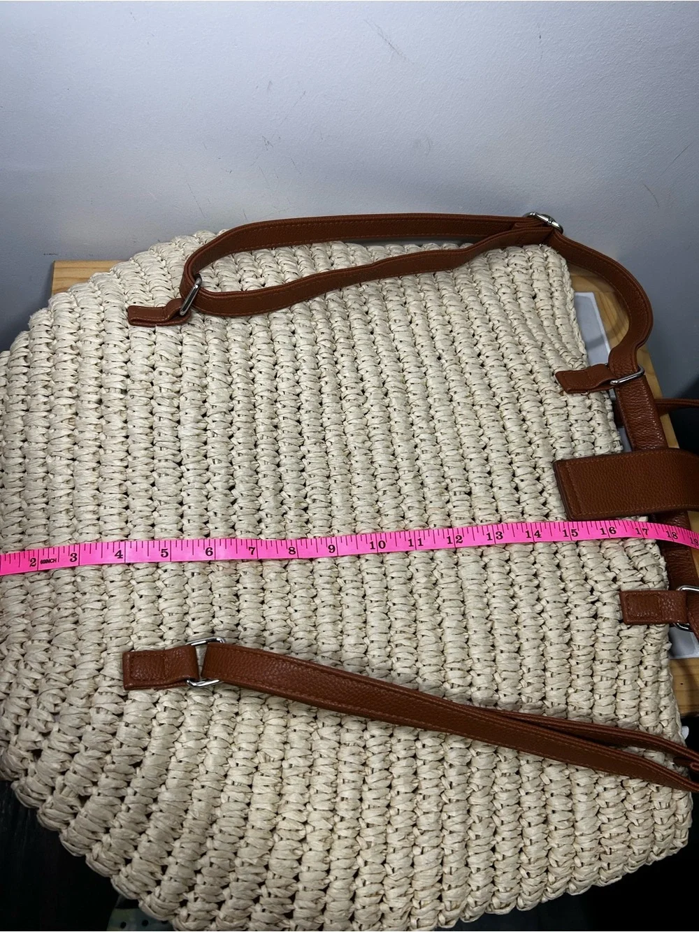 Duluth Trading Co Convertible Straw Bag Backpack Shoulder Bag Tote Beach Large
